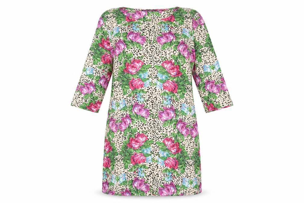 Next Women’s Multicoloured Floral Animal Print Shift Dress Size 12