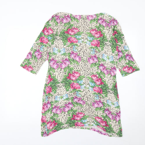 Next Women’s Multicoloured Floral Animal Print Shift Dress Size 12
