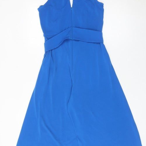 Coast Women’s Blue Halter Neck Wide-Leg Jumpsuit UK 6