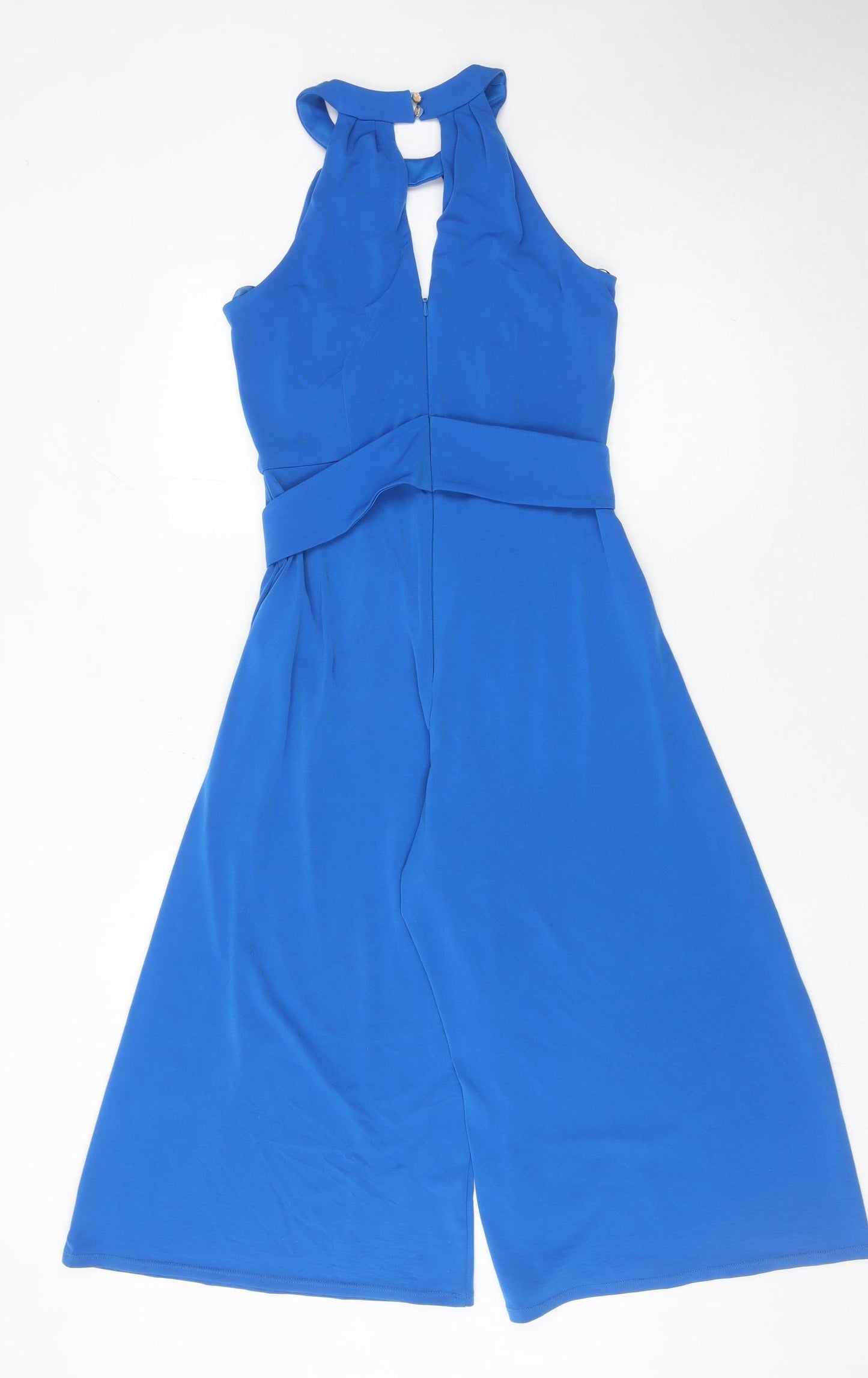 Coast Women’s Blue Halter Neck Wide-Leg Jumpsuit UK 6