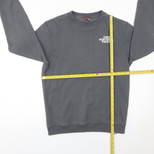 The North Face Men’s Grey Crew Neck Sweatshirt S Pullover Logo