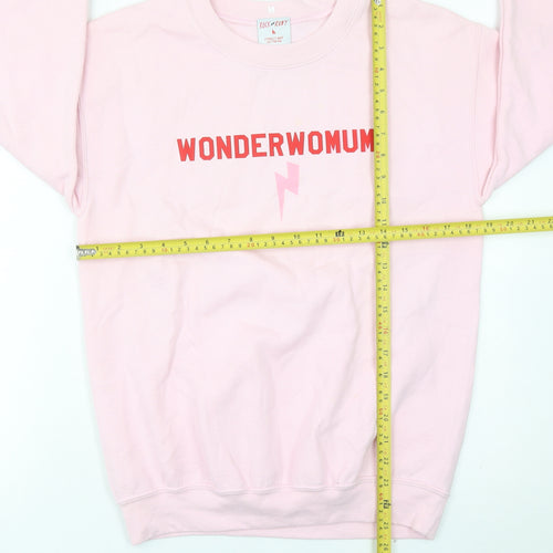 Rock On Ruby Womens Pink WonderWomum Sweatshirt M Cotton