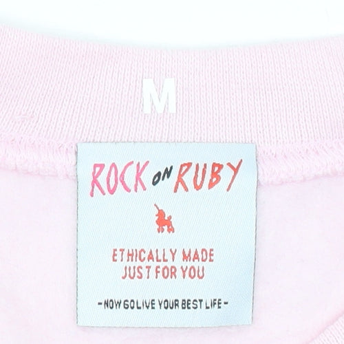 Rock On Ruby Womens Pink WonderWomum Sweatshirt M Cotton