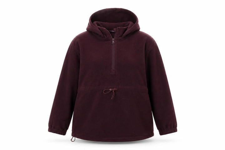Mountain Warehouse Women’s Burgundy Fleece Hoodie UK 16 1/2 Zip Drawstring
