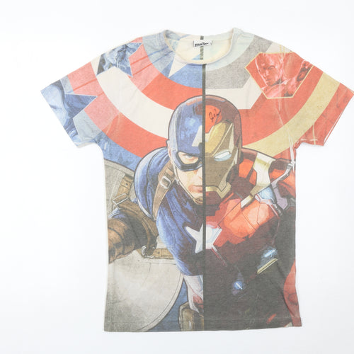 Marvel Men’s XS Multicoloured Graphic T-Shirt Captain America Iron Man