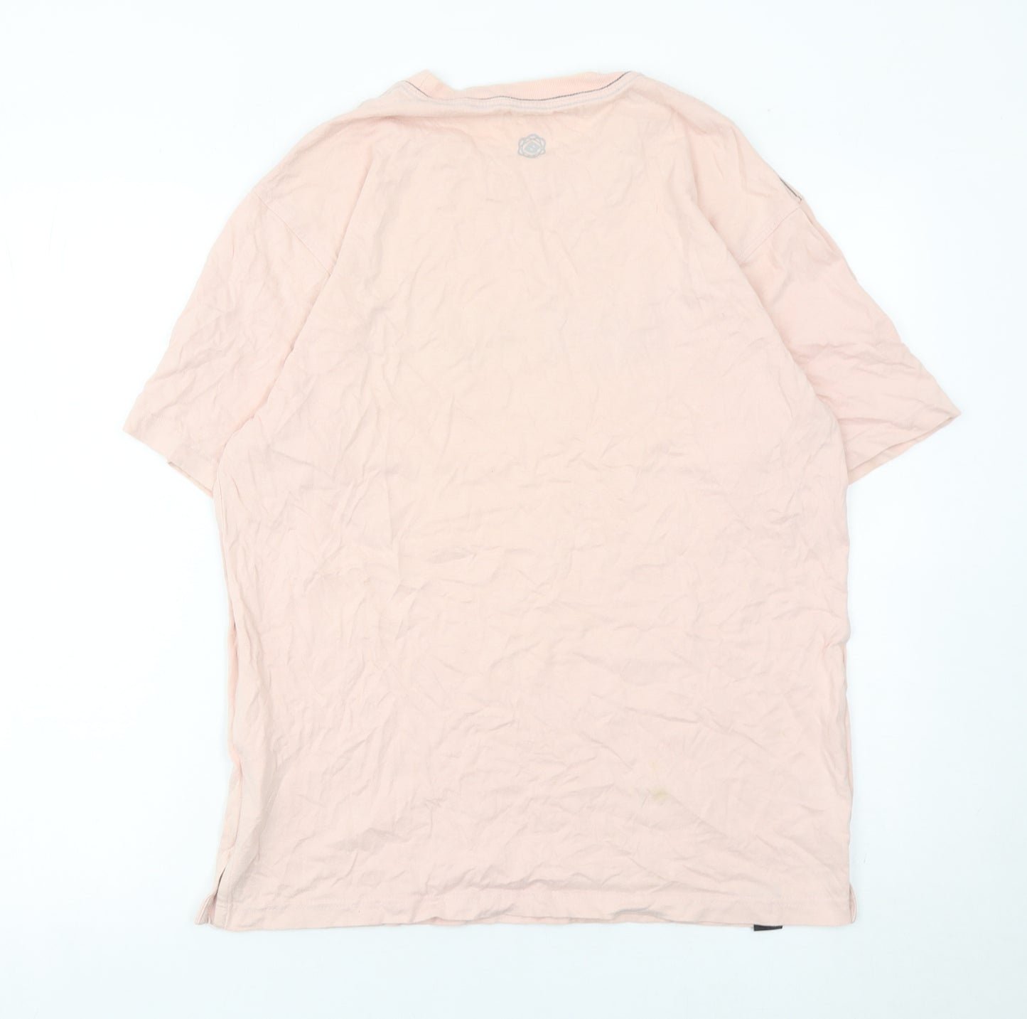 Bench Mens Pink Cotton Graphic Logo T-Shirt Size M