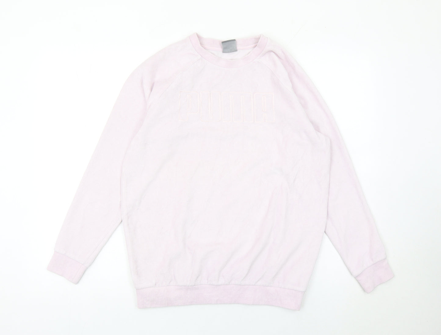 Puma Women’s Pink Size 10 Pullover Sweatshirt Long Sleeve Logo