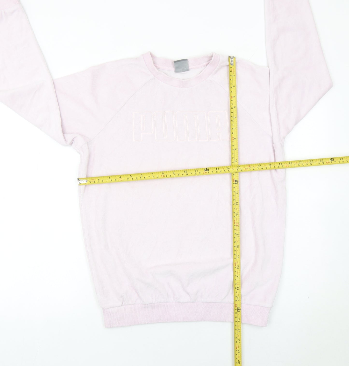 Puma Women’s Pink Size 10 Pullover Sweatshirt Long Sleeve Logo