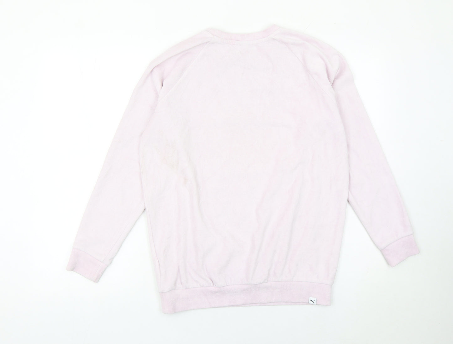 Puma Women’s Pink Size 10 Pullover Sweatshirt Long Sleeve Logo
