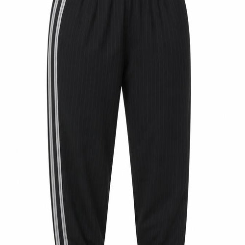 Zara Women Black XS Jogger Trousers Striped Casual Tapered