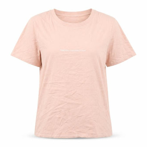 French Connection Womens Pink Cotton T-Shirt Size S Casual