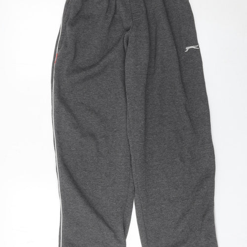 Slazenger Men's Grey Sweatpants S Regular Fit Elastic Waist