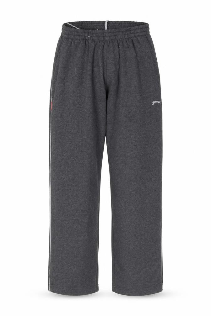 Front view of Slazenger Men's Grey Sweatpants S Regular Fit Elastic Waist