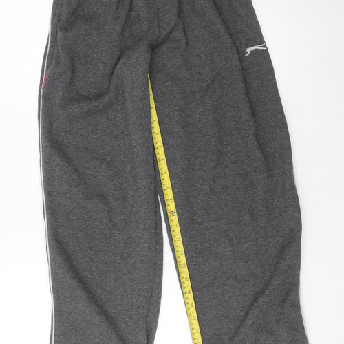 Slazenger Men's Grey Sweatpants S Regular Fit Elastic Waist