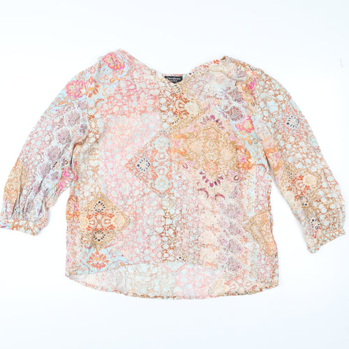 Cerulean Women’s Multicoloured Floral Tunic Blouse S