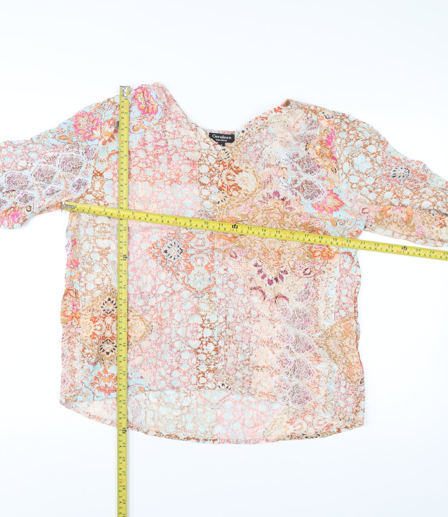 Cerulean Women’s Multicoloured Floral Tunic Blouse S