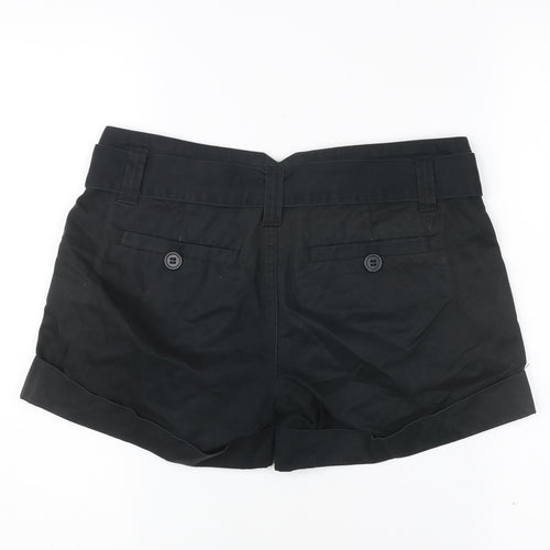 Just Jeans Women’s Black Chino Shorts Size 8 Cotton Belted