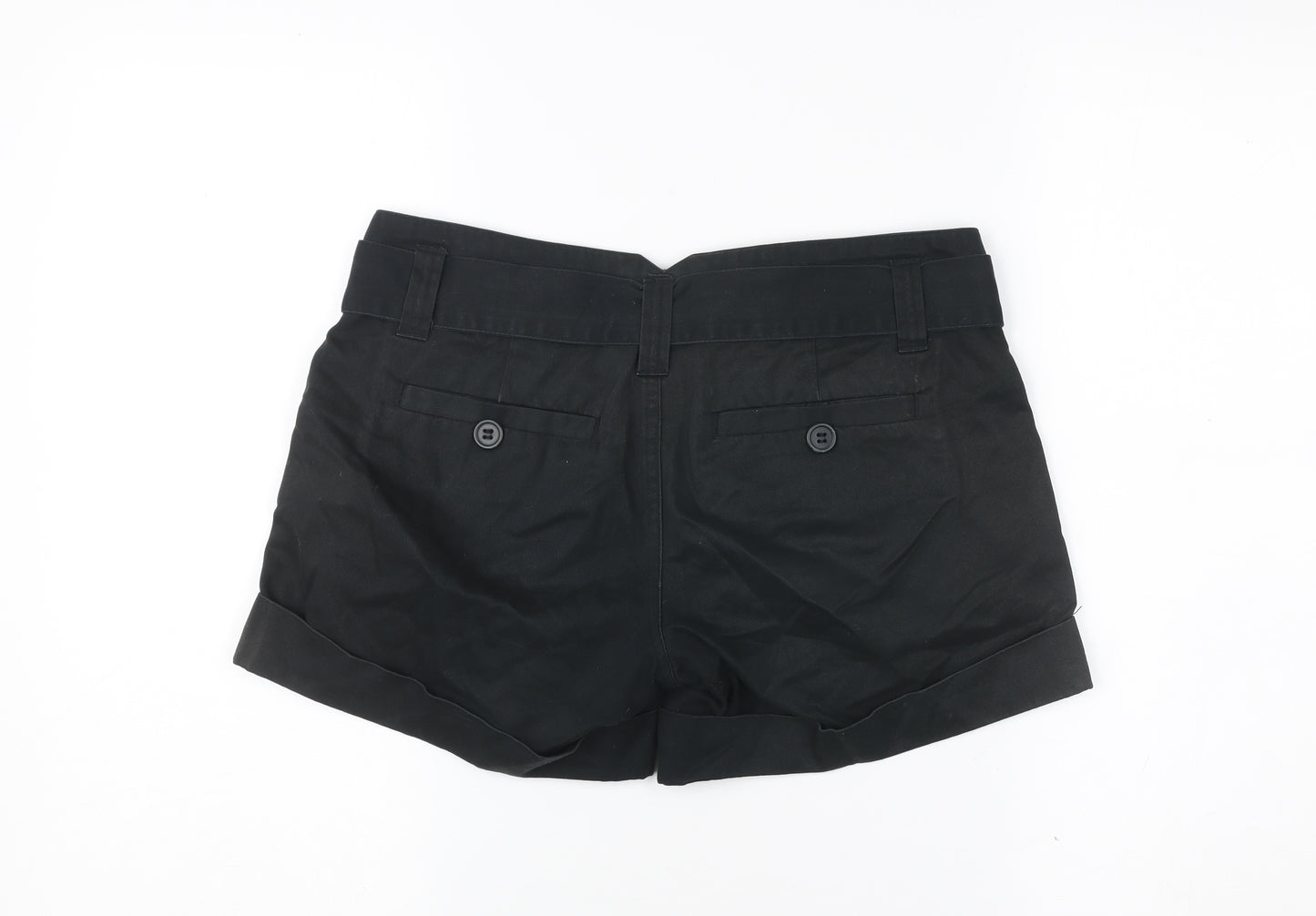 Just Jeans Women’s Black Chino Shorts Size 8 Cotton Belted