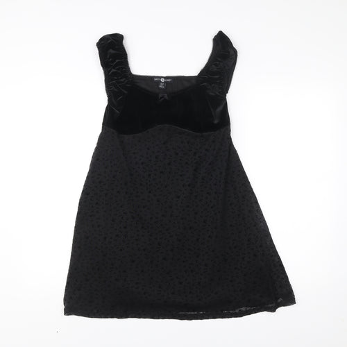 Daisy Street Women’s Black A-Line Velvet Dress Size 10 Party Cocktail