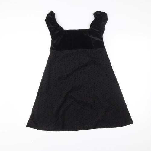 Daisy Street Women’s Black A-Line Velvet Dress Size 10 Party Cocktail
