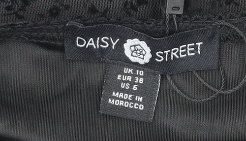 Daisy Street Women’s Black A-Line Velvet Dress Size 10 Party Cocktail