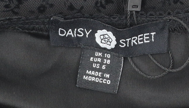 Daisy Street Women’s Black A-Line Velvet Dress Size 10 Party Cocktail
