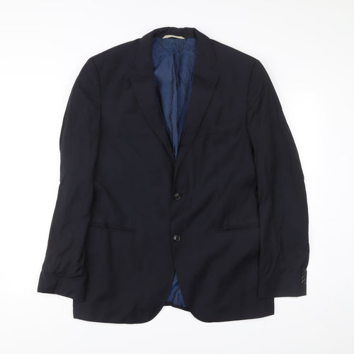 Guabello Men's Blue Wool Blazer Jacket 42 Chest Size 52 Regular