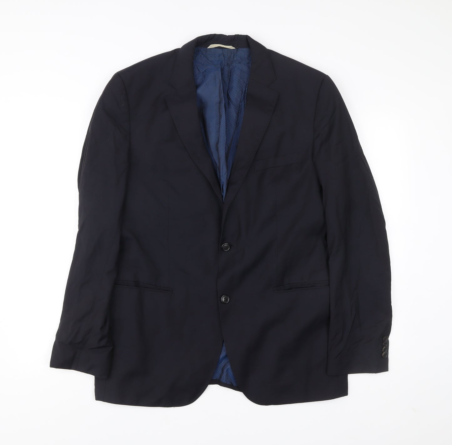 Guabello Men's Blue Wool Blazer Jacket 42 Chest Size 52 Regular