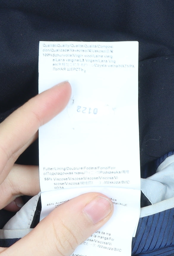 Guabello Men's Blue Wool Blazer Jacket 42 Chest Size 52 Regular