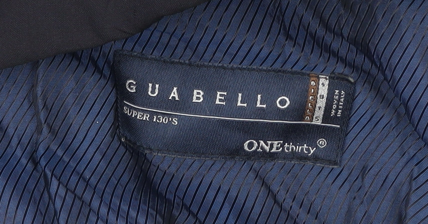 Guabello Men's Blue Wool Blazer Jacket 42 Chest Size 52 Regular