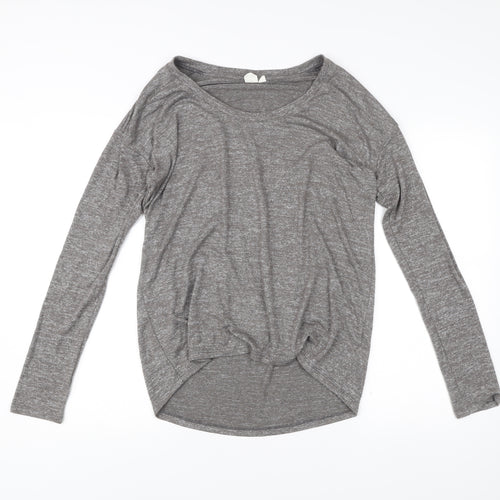 Gap Women’s Grey Scoop Neck Pullover Jumper Size M Long Sleeve