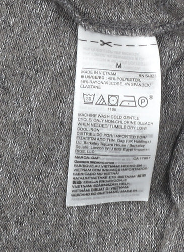 Gap Women’s Grey Scoop Neck Pullover Jumper Size M Long Sleeve