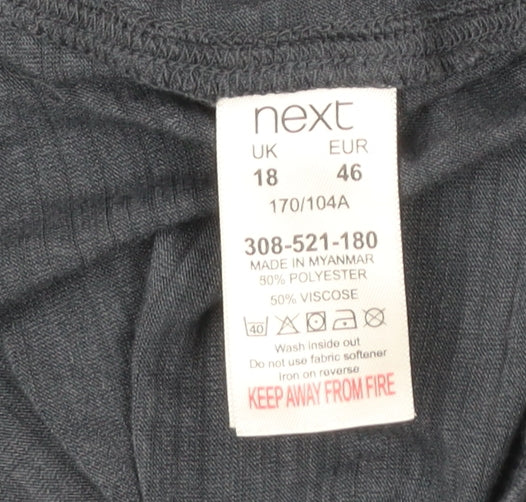 Next Womens Blue Sports T-Shirt Size 18 Short Sleeve Crew Neck