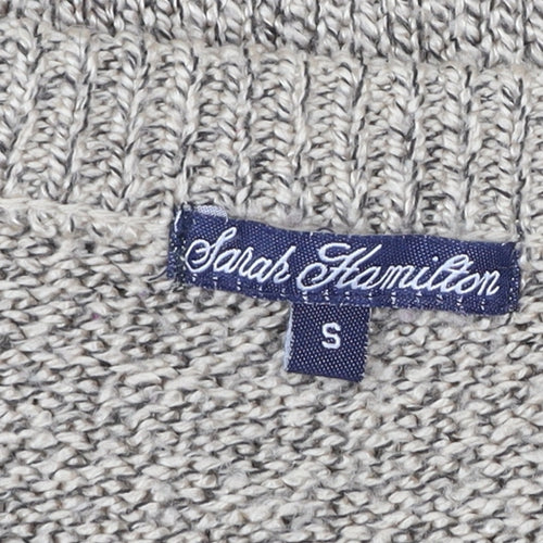 Sarah Hamilton Women Beige Small Cable Knit Cardigan Jumper