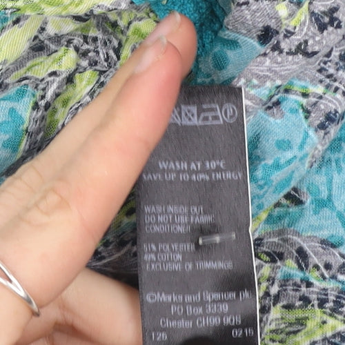 Marks and Spencer Women’s Multicoloured Floral Tunic Blouse UK 16