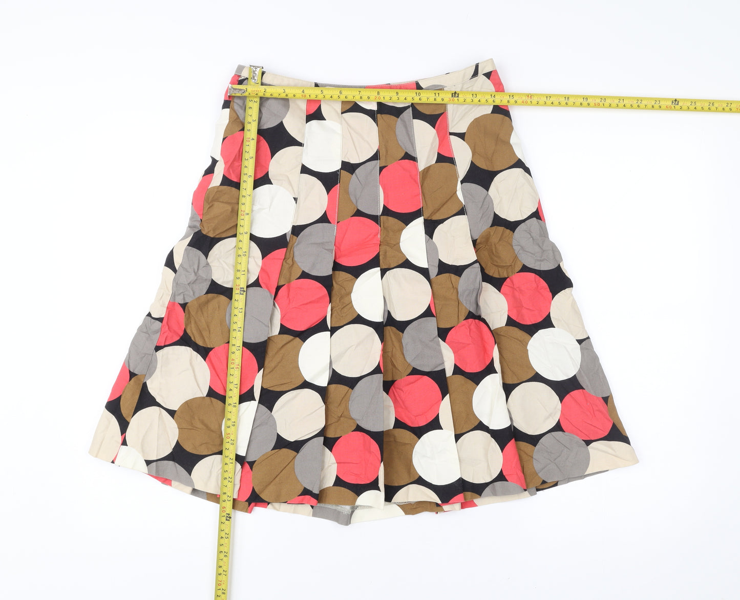 Laura Ashley Women’s Polka Dot Pleated Cotton Skirt UK 10
