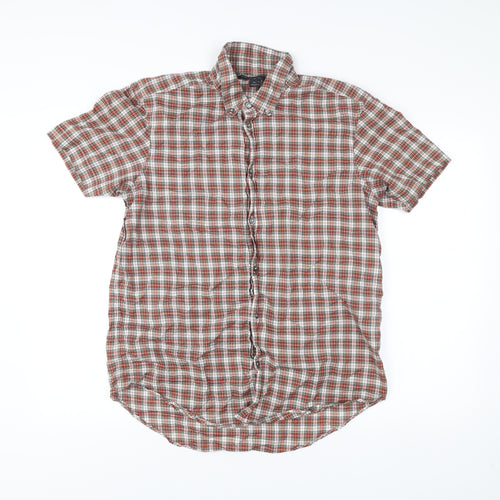 Marc by Marc Jacobs Mens Red Classic Fit Check Cotton Shirt L