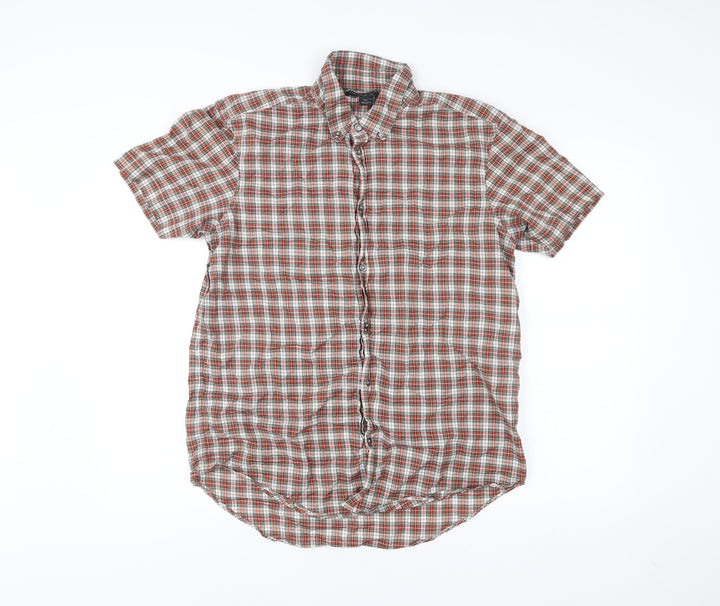 Marc by Marc Jacobs Mens Red Classic Fit Check Cotton Shirt L