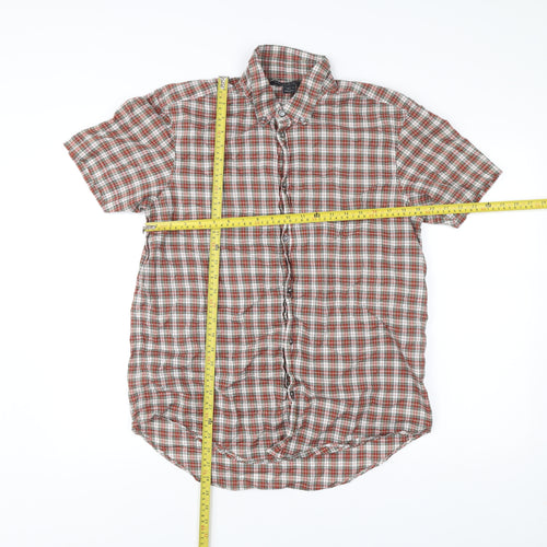 Marc by Marc Jacobs Mens Red Classic Fit Check Cotton Shirt L