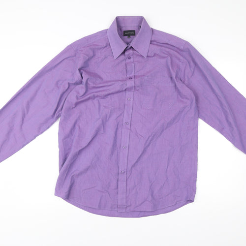 Burton Mens Purple Long Sleeve Button-Up Shirt Size 15 Regular Fit