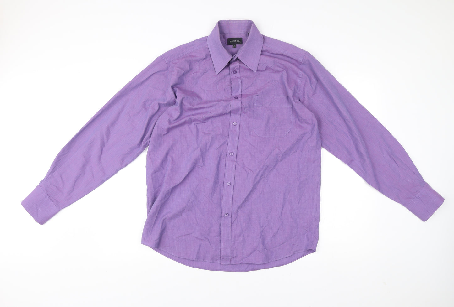 Burton Mens Purple Long Sleeve Button-Up Shirt Size 15 Regular Fit