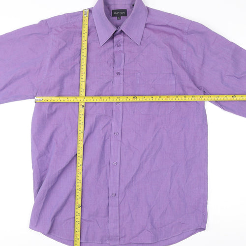Burton Mens Purple Long Sleeve Button-Up Shirt Size 15 Regular Fit