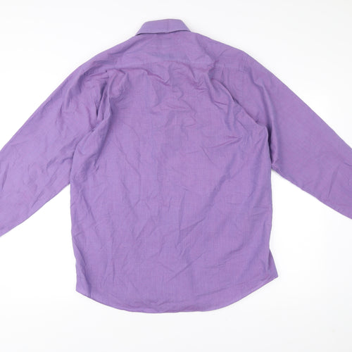 Burton Mens Purple Long Sleeve Button-Up Shirt Size 15 Regular Fit