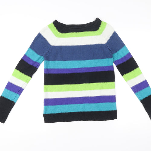 Chaps Women’s Multicoloured Striped Pullover Jumper Size S Boat Neck