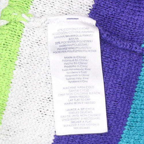 Chaps Women’s Multicoloured Striped Pullover Jumper Size S Boat Neck