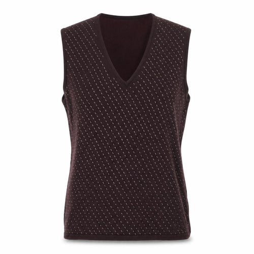 Planet Womens Brown Sleeveless Knit Tank Top Size L V-Neck