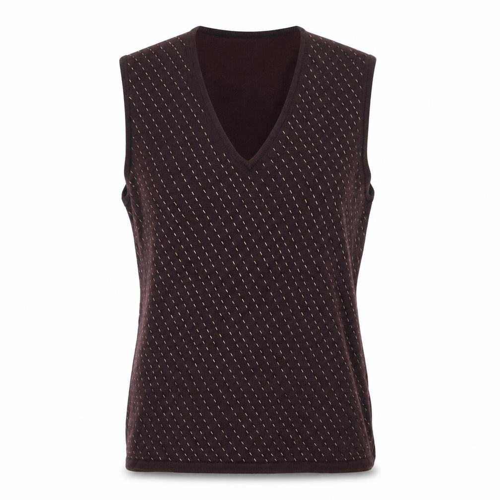 Planet Womens Brown Sleeveless Knit Tank Top Size L V-Neck