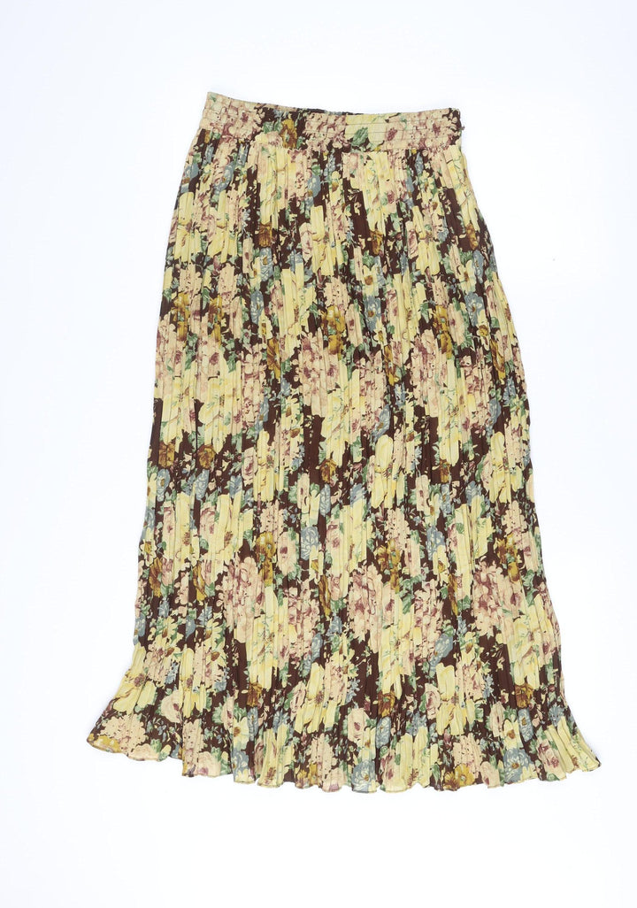 Betty Barclay Women’s Multicoloured Floral Pleated Midi Skirt Size 14