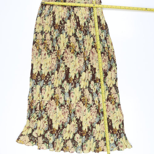 Betty Barclay Women’s Multicoloured Floral Pleated Midi Skirt Size 14
