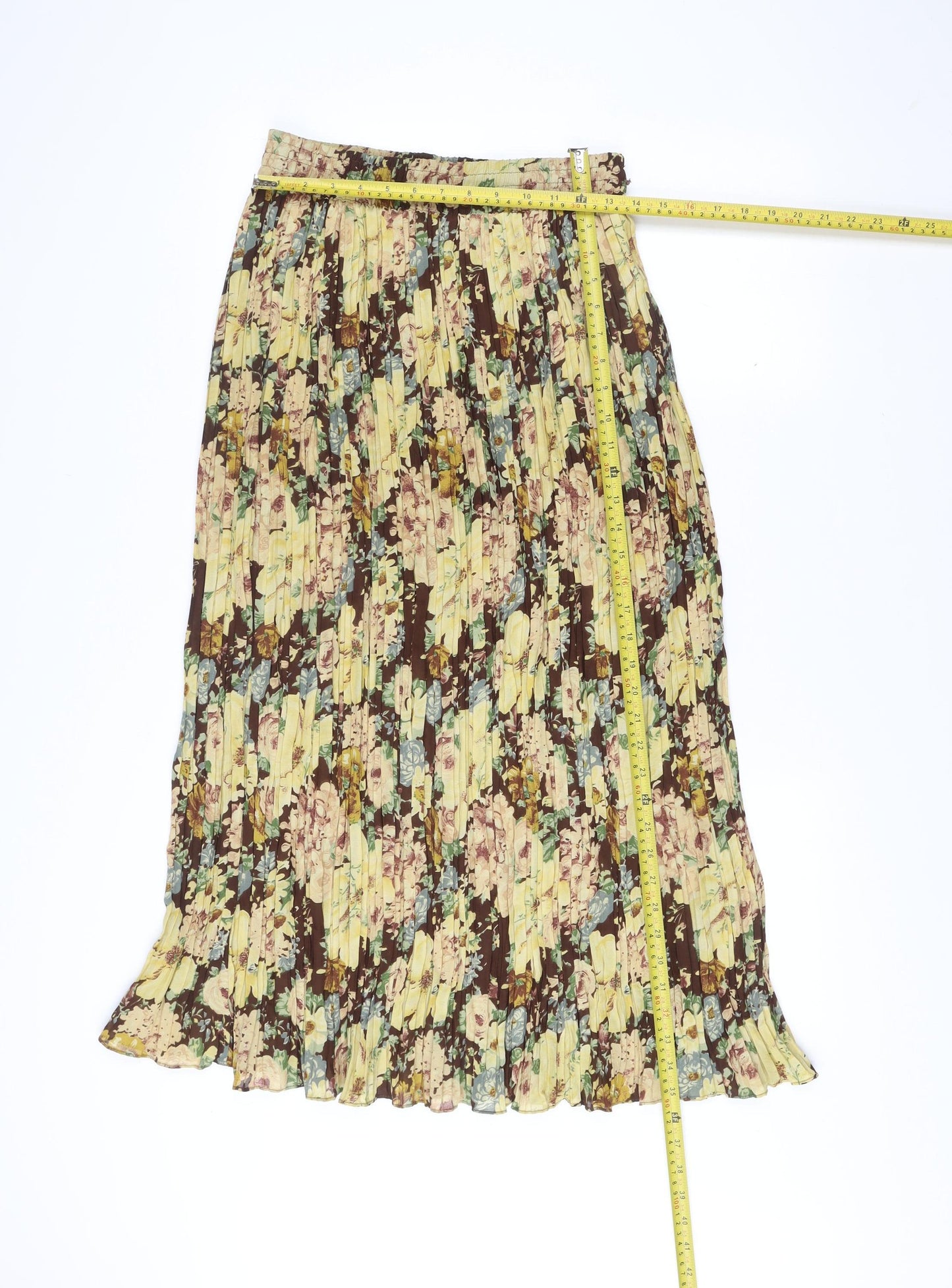 Betty Barclay Women’s Multicoloured Floral Pleated Midi Skirt Size 14